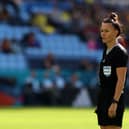 SYDNEY, AUSTRALIA - JULY 25: Referee Rebecca Welch is seen  during the FIFA Women's World Cup Australia & New Zealand 2023 Group H match between Colombia and Korea Republic at Sydney Football Stadium on July 25, 2023 in Sydney, Australia. (Photo by Robert Cianflone/Getty Images)