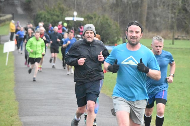 People taking part in Burnley parkrun at Towneley Park. Photo by George Webster.