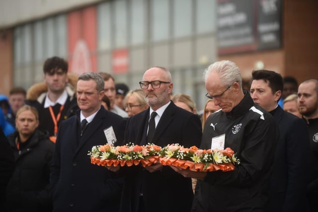 Blackpool boss Mick McCarthy attends the memorial service for Mr Johnson who sadly died following a brawl outside The Manchester pub on Saturday (March 4).