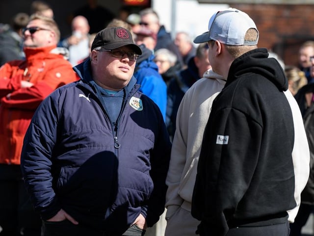 Burnley fans arrive at Turf Moor for the Premier League fixture against Brighton and Hove Albion. Photo: Kelvin Lister-Stuttard