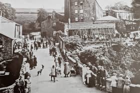 Judson's Mill, Roughlee, pictured here in 1925 when it served as a pleasure gardens