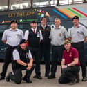 North West bus firm Transdev is to offer free travel on all its routes to serving military and veterans on Armed Forces Day this Saturday. Several of Transdev’s own team have Forces connections, including from left: Dave Collins; Chris Stotan, Mark Barcroft; Gavin Paton, Mike Toner and Sean Hagyard.