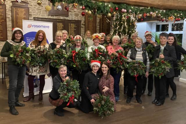 A sell-out Christmas wreath-making workshop attended by lady members of Whalley Golf Club, their families and friends raised funds for Rosemere Cancer Foundation.