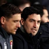 BOURNEMOUTH, ENGLAND - FEBRUARY 27: Andoni Iraola, Manager of AFC Bournemouth, looks on prior to the Emirates FA Cup Fifth Round match between AFC Bournemouth and Leicester City at Vitality Stadium on February 27, 2024 in Bournemouth, England. (Photo by Warren Little/Getty Images)