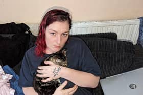 Josie Clark, of Feline Tails, has been helping to care for kitten, Xappa.