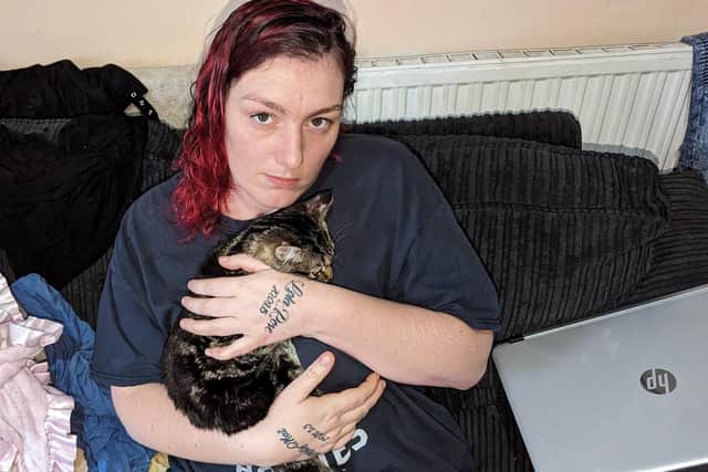 Josie Clark, of Feline Tails, has been helping to care for kitten, Xappa.