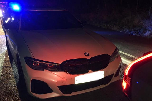 This BMW M340i was seen on the east bound M55 being driven at 115mph in the 50mph roadworks.
According to an officer, the driver thought that speed was ok due to the time of day and the roads being quiet. 
The driver was reported for excessive speed and the car was seized under section 59.