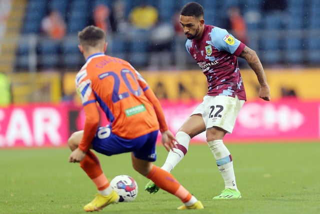 Burnley's Vitinho threads a pass despite the attentions of Swansea City's Liam Cullen 

The EFL Sky Bet Championship - Burnley v Swansea City - Saturday 15th October 2022 - Turf Moor - Burnley