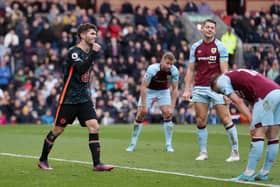 BURNLEY, ENGLAND - MARCH 05: Christian Pulisic of Chelsea celebrates after scoring their team's fourth goal during the Premier League match between Burnley and Chelsea at Turf Moor on March 05, 2022 in Burnley, England. (Photo by Lewis Storey/Getty Images)