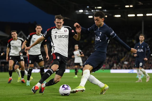 The full-back recorded an assist during Fulham's surprise 3-0 win against Tottenham.