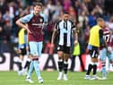 BURNLEY, ENGLAND - MAY 22: Wout Weghorst of Burnley looks dejected following defeat and relegation to the Sky Bet Championship following the Premier League match between Burnley and Newcastle United at Turf Moor on May 22, 2022 in Burnley, England. (Photo by Gareth Copley/Getty Images)