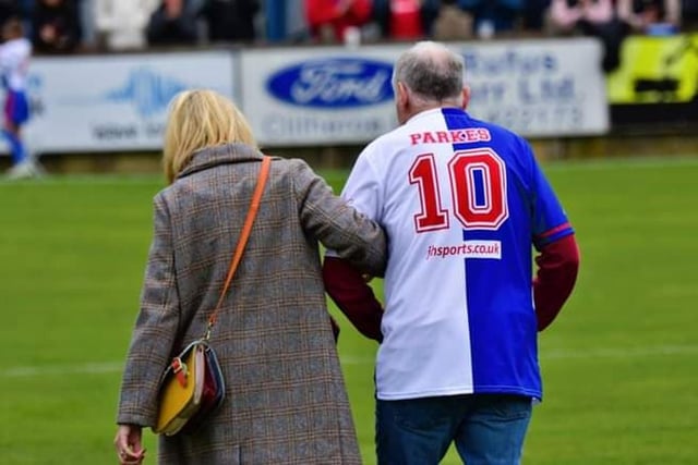 Tony Parkes, former player and coach at Blackburn Rovers, with his daughter, Natalie.