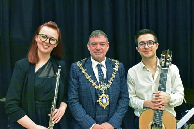 The JKL Duo played for the Clitheroe Concerts Society last week