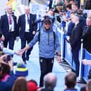 LONDON, ENGLAND - MARCH 30: Vincent Kompany, Manager of Burnley, arrives at the stadium prior to the Premier League match between Chelsea FC and Burnley FC at Stamford Bridge on March 30, 2024 in London, England. (Photo by Richard Pelham/Getty Images)