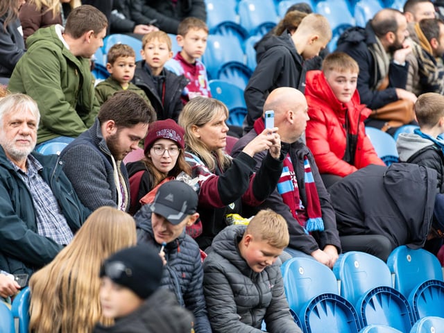 Burnley fans inside Turf Moor during the 1-0 victory over Swansea City. Photo: Kelvin Lister-Stuttard