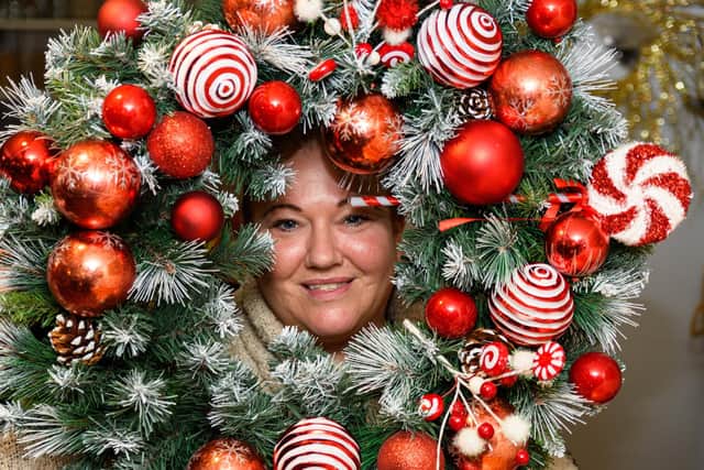Kathryn Beaver owner of LilyRose Floristry in Burnley is ready for Christmas, one of her busiest times of the year