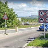 Signs are already in place to enforce temporary restrictions on pedestrian, cycle and equestrian access to the B6601 (image: Google)