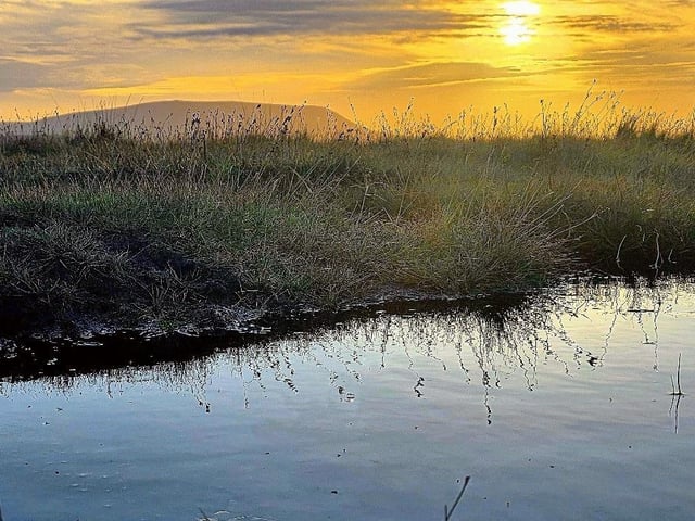 Sunset from looking towards Pendle from Weets Hill