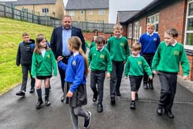 Burnley MP Antony Higginbotham joined students from Springfield Primary School for Lancashire Walk to School day