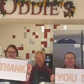 Staff at Oddie's bakery across Burnley and Pendle have thanked customers for donating loose change to help raise money for the Rosemere Cancer Foundation