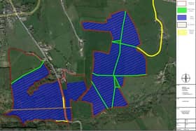 Outline of the proposed solar farm for Brierclifee