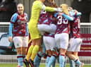 Burnley Women celebrate Evie Priestley late winner