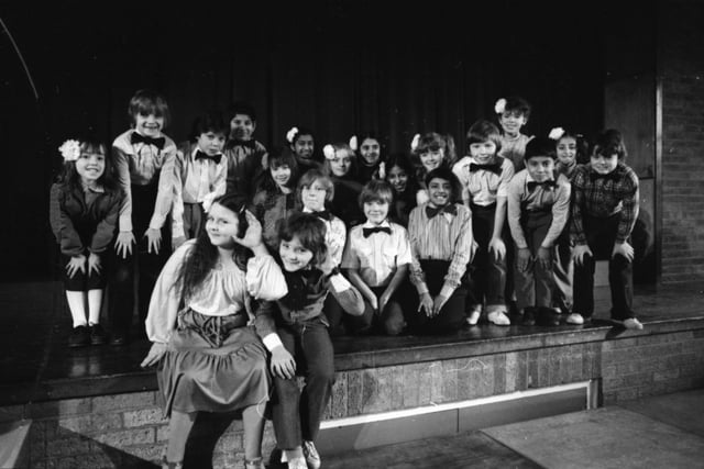 The pupils were performing at Burnley Girls' High School in Kiddrow Lane on March 25, 1980.
