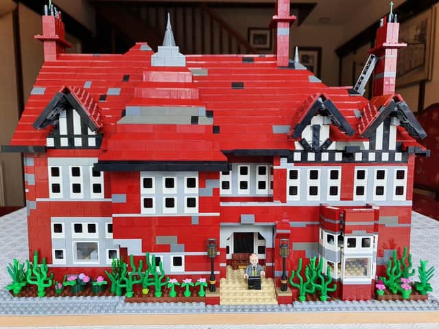 More than 7,000 pieces of lego were used to create this model of Oakhill School.