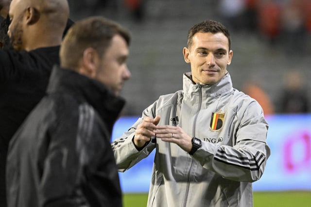 Belgium's Thomas Vermaelen pictured at the start of a soccer game between Belgian national team the Red Devils and Wales, Thursday 22 September 2022 in Brussels, game 5 (out of six) in the Nations League A group stage. BELGA PHOTO LAURIE DIEFFEMBACQ (Photo by LAURIE DIEFFEMBACQ / BELGA MAG / Belga via AFP) (Photo by LAURIE DIEFFEMBACQ/BELGA MAG/AFP via Getty Images)