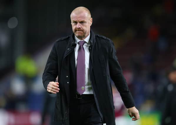 BURNLEY, ENGLAND - MAY 19: Sean Dyche, Manager of Burnley looks on as he leaves the pitch following the Premier League match between Burnley and Liverpool at Turf Moor on May 19, 2021 in Burnley, England. A limited number of fans will be allowed into Premier League stadiums as Coronavirus restrictions begin to ease in the UK. (Photo by Alex Livesey/Getty Images)
