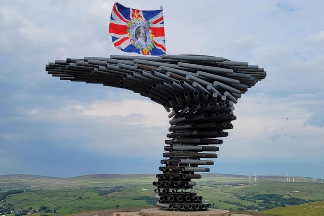 Neil Curran took this lovely photo of a Union Jack on the Singing Ringing Tree in Burnley
