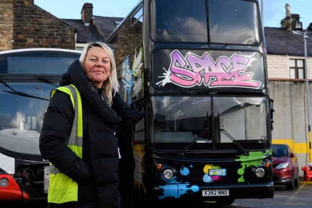 Lynne Blackburn, Project Manager of Participation Works NW is appealing for funding for the Space Youth Bus. Photo: Kelvin Stuttard