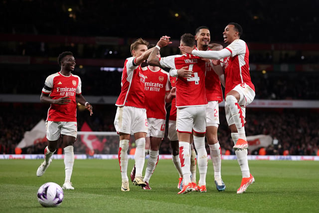 Following their crucial win against their rivals Spurs, Arsenal have a 34.8% chance of winning the title and a 63.2% chance of finishing second.