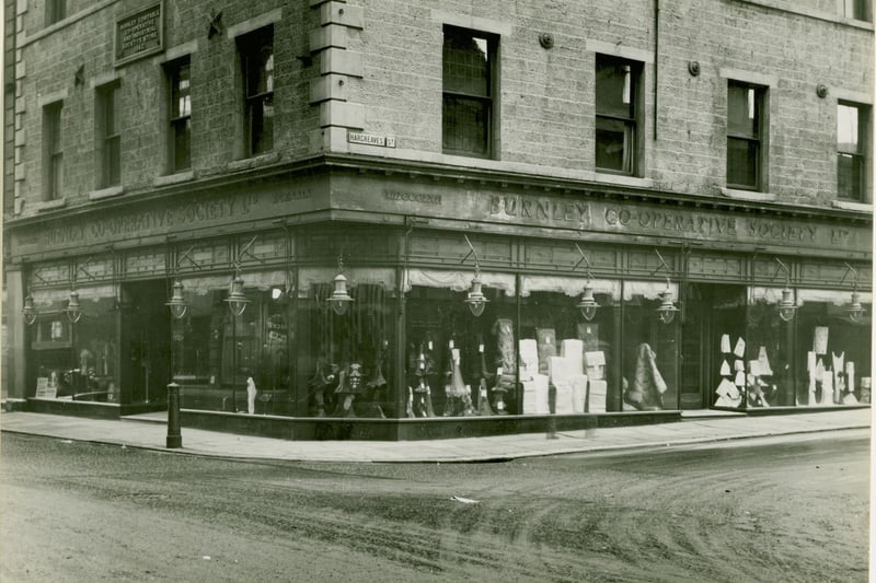 Co-op Burnley on the corner of Hammerton and Hargreaves Streets in 1931. Credit: Lancashire County Council.