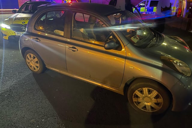This Nissan Micra was stopped initially on Stanley Street, Preston by police patrols, before failing to stop. 
It was then pursued before being boxed in on North Road.
The driver failed to provide a roadside drug test and was arrested for 'multiple offences' according to a police spokesman.