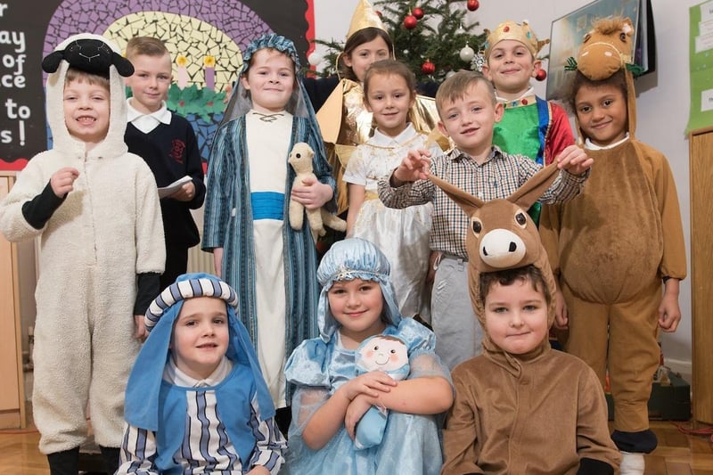 Nativity play at St Augustine's RC School, Burnley. 2018.