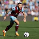BURNLEY, ENGLAND - MAY 19: Josh Brownhill of Burnley during the Premier League match between Burnley FC and Nottingham Forest at Turf Moor on May 19, 2024 in Burnley, England. (Photo by Matt McNulty/Getty Images)