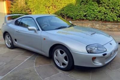 This UK spec 1993 Toyota Supra Twin Turbo Mark IV is available in Preston for £40,000.
It's automatic and all original, with 326 Bhp, top speed 156 mph, 0-60 in 5. 1 seconds
It's had two former keepers and has done 55, 200 miles.
