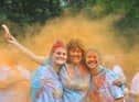 Pendleside Hospice fundraisers at Burnley Colour Dash. Credit: Jools Abel.