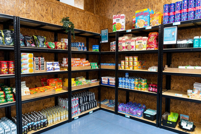 Shelves with food available to buy at the new Community Grocery in Burnley Town Centre. Photo: Kelvin Stuttard