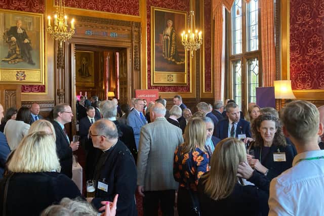 Mingling and making an impression - it's hoped that the Lancashire 2050 launch will live long in the memory of the those pulling the levers of power in London