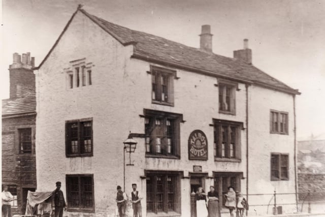 The old name for the Talbot Hotel was the Parker’s Arms, from the Parker’s of Extwistle Hall. The reason for the name change has not come down to us but it could be something to do with hunting, once a popular pass time. It is possible that the building in the image dates from 1626 but it was demolished in 1888 when the present structure, though closed, was built