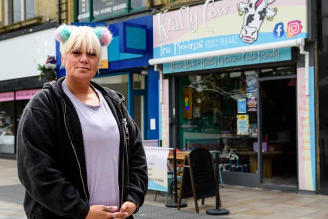 Kelly Bland owner of Krafty Cow Team Rooms in Burnley Town Centre is closing her business due to the rising costs of keeping it open. Photo: Kelvin Stuttard