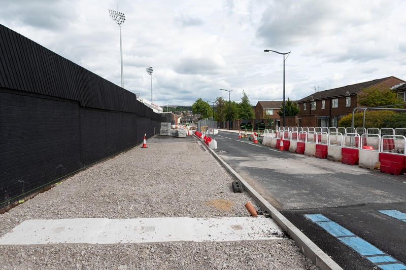 Outside Turf Moor is also being updated as part of the Town 2 Turf project that's taking place in Burnley. Photo: Kelvin Lister-Stuttard