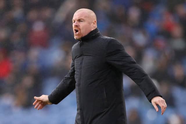 Sean Dyche, Manager of Burnley. (Photo by Lewis Storey/Getty Images)