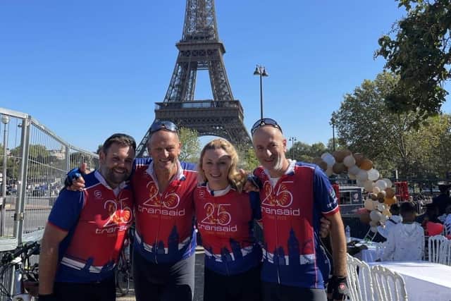 Sam, Laura, Stephen and Graham Fagan of Fagan & Whalley have raised more than £65,000 for Transaid by completing a cycle from London to Paris.