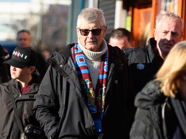 Burnley fans arrive at Turf Moor ahead of the Championship fixture with Blackburn Rovers which ended in a 3-0 victory for the Clarets. Photo: Kelvin Stuttard