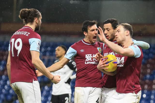 Burnley drew 1-1 with Fulham in the Premier League. (Photo by LINDSEY PARNABY/POOL/AFP via Getty Images)