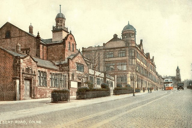 Techincal School, Municipal Hall and Co-operative stores, Colne (c.1930). Credit: Lancashire County Council.
