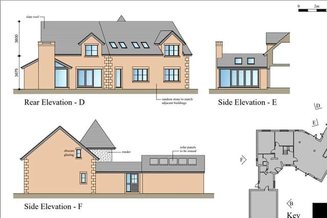 The plans relate to a property in Whiteacre Lane, Barrow.